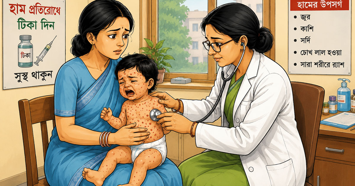 হাম ও উপসর্গে প্রাণ গেল আরও ৪ শিশুর, মৃতের সংখ্যা বেড়ে ৭০২