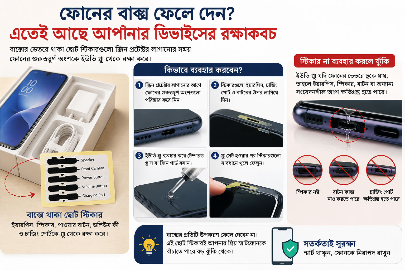 ফোনের বাক্সের ছোট স্টিকার ফেলে দিচ্ছেন? অজান্তেই ঝুঁকিতে ফেলছেন আপনার স্মার্টফোন