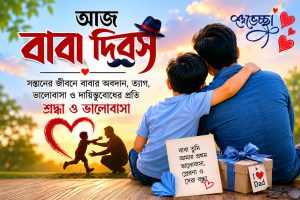 আজ বিশ্ব বাবা দিবস সন্তানের জীবনে বাবার অবদান স্মরণ করার দিন